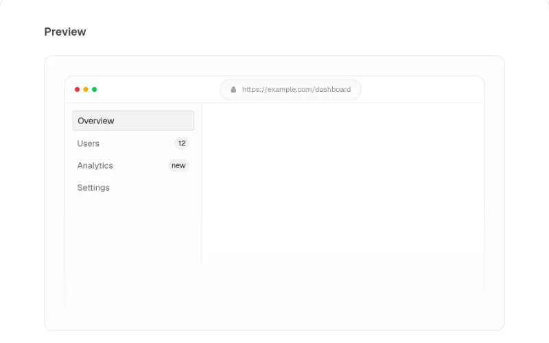 Mock Browser Window preview