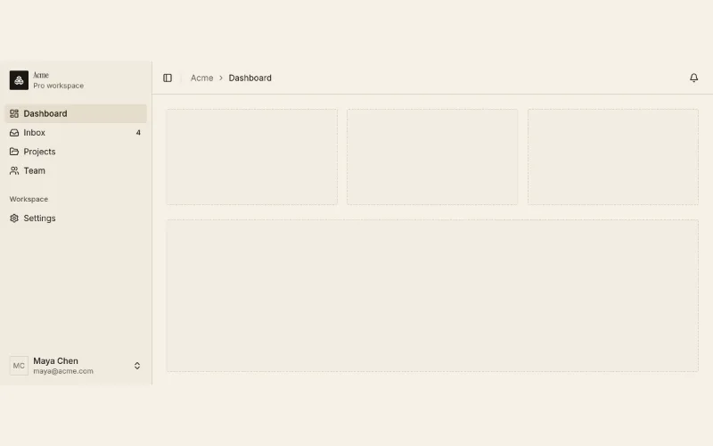 App shell preview