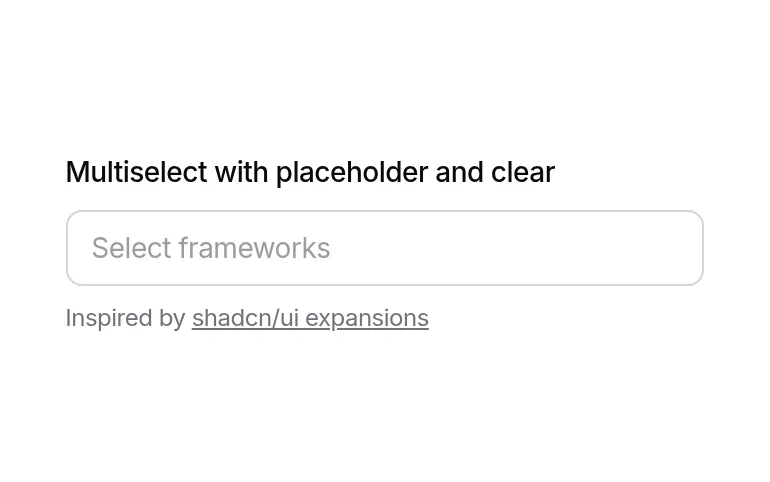 Select: label, multiselect, tag preview